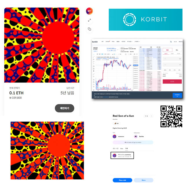 Korean cryptocurrency exchange KORBIT,コルビット, Rising Sun 旭日旗