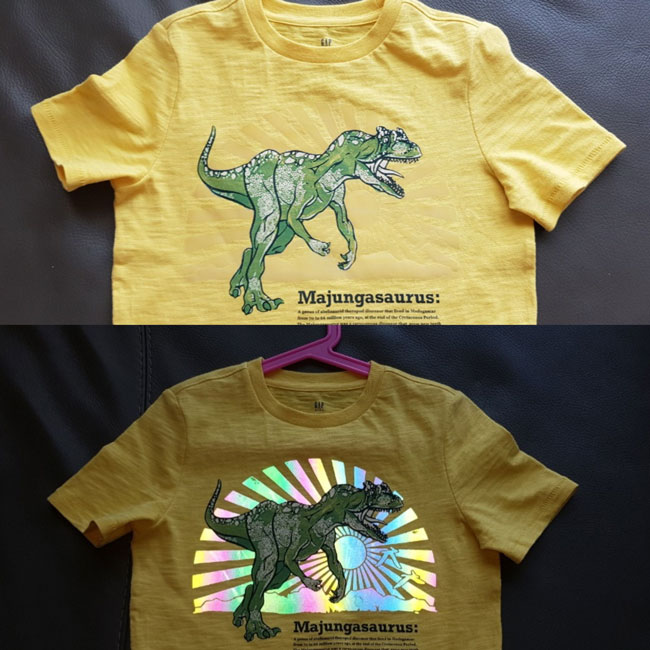 GAP - Kids Flash Graphic T-Shirt. Majungasaurus, GAPのマジュンガサウルスのＴシャツに韓国人らが抗議し販売中止。Rising Sun 旭日旗