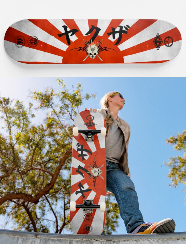 Rising Sun Skateboard（ヤクザ・スケートボード）, Rising Sun Design 旭日旗,戦犯旗(전범기)