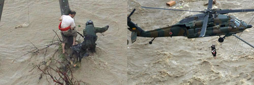 鬼怒川氾濫の救助