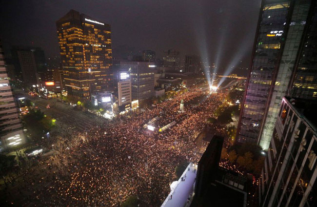 韓国 蝋燭デモ