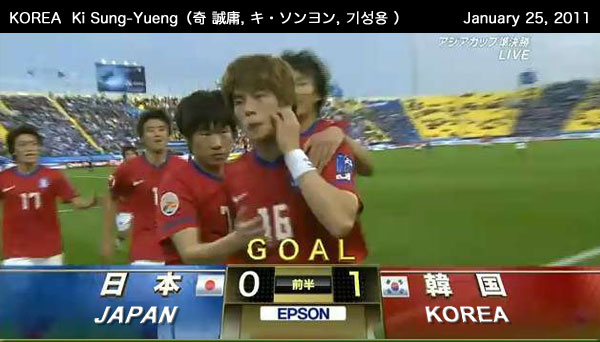 KOREA Ki-Sung-Yueng Football Monkey（奇誠庸, キ・ソンヨン, 기성용）の猿真似 January 25, 2011