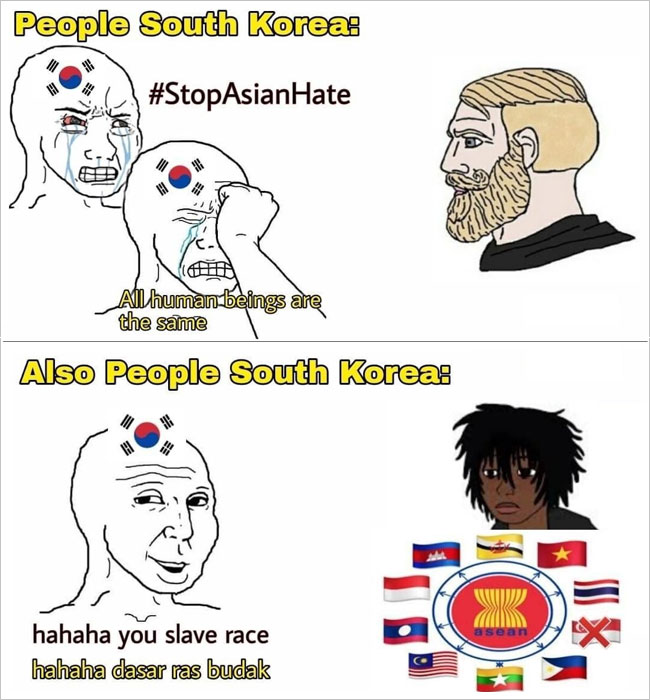 korean Should Stop Discrimination,ASEAN,韓国人はASEANの差別を止めろ,한국인은 차별을 멈춰야 한다
