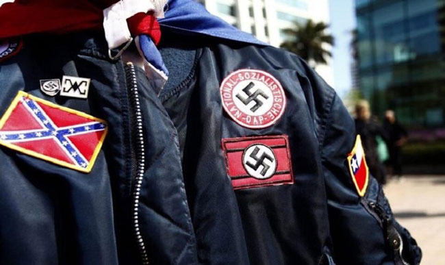 Hakenkreuz and Nazism. Demonstrations