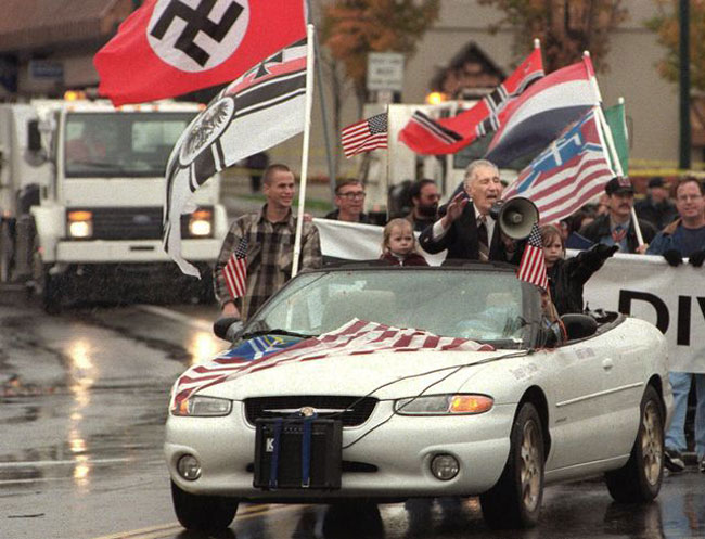 Hakenkreuz and Nazism. Demonstrations