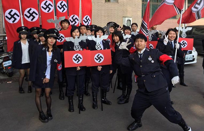 Hakenkreuz and Nazism. Demonstrations
