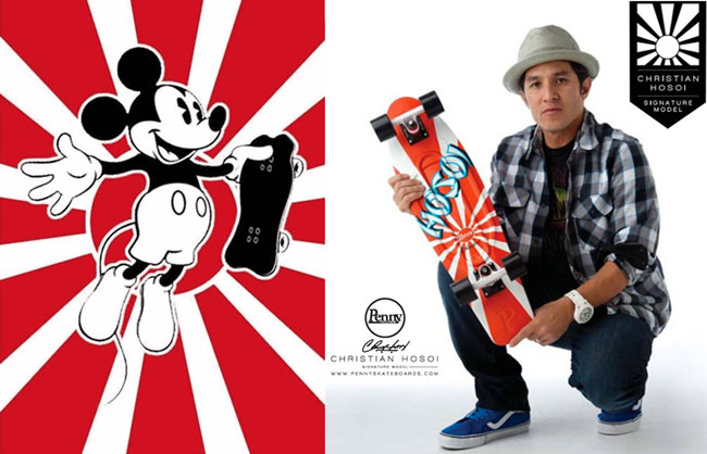 USA skateboarder Christian Rosha Hosoi Disney クリスチャン ホソイ ディズニー・ミッキーマウス Rising Sun 旭日旗