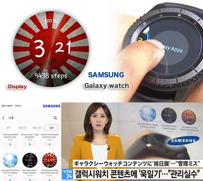 SAMSUN Galaxy Watch サムスン ギャラクシー 腕時計 Rising Sun 旭日旗