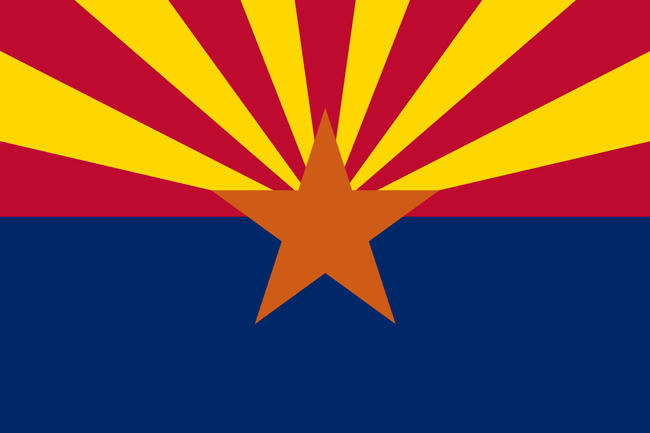USA アメリカ State of Arizona アリゾナ州旗 Rising Sun 旭日旗
