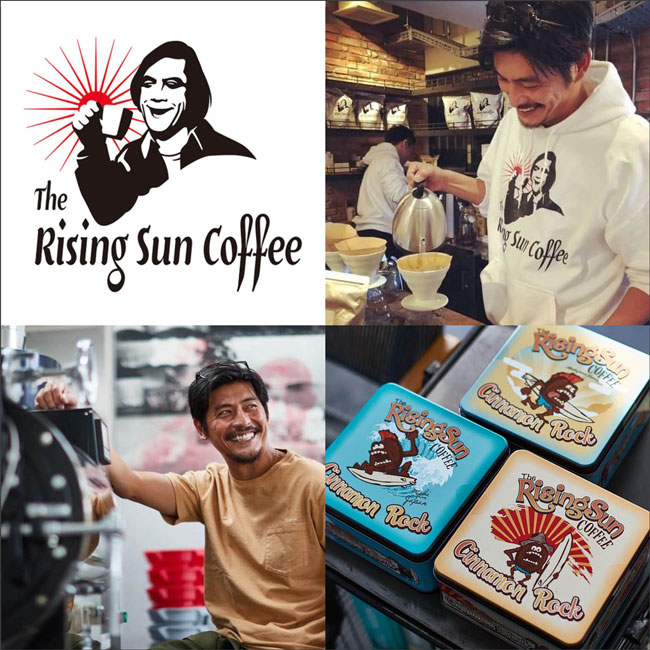 The Rising Sun Coffee,坂口憲二さん Rising Sun 旭日旗