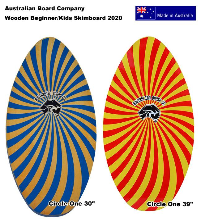 Circle One 30-39 Australian Board Company Wooden Beginner/Kids Skimboard 2020, Rising Sun 旭日旗