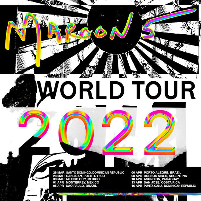 Maroon5 WORLD TOUR 2022, Rising Sun 旭日旗