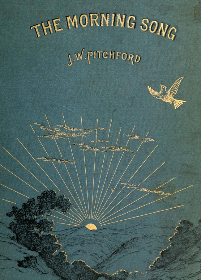 The morning song. 1883. Book cover. Pitchford, John Watkins , Rising Sun 旭日旗