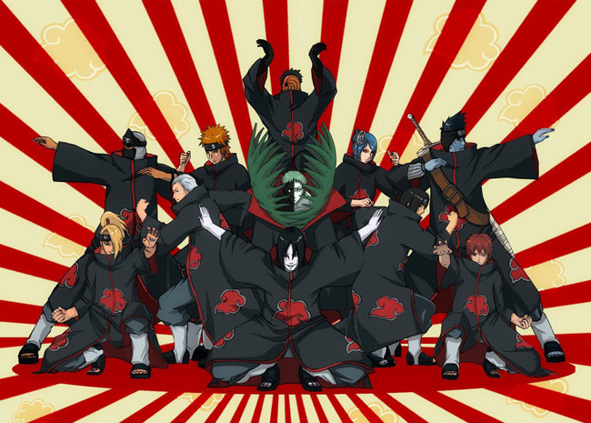 Team Akatsuki - Naruto,チーム暁, Rising Sun 旭日旗