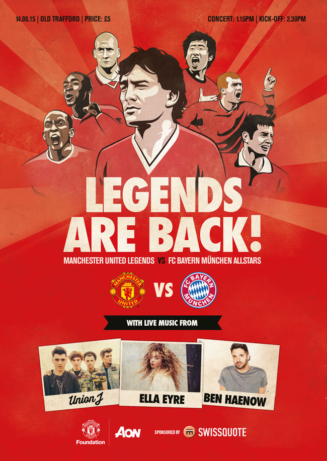 Manchester United Legends vs. Bayern Munich All-Stars. Bayern Munich., Rising Sun 旭日旗