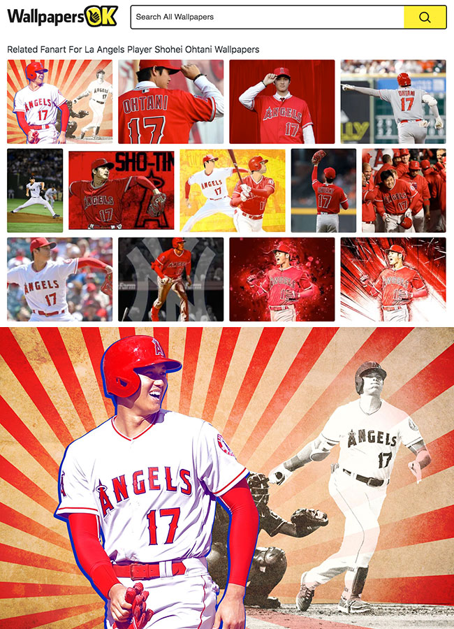 Fanart For La Angels Player Shohei Ohtani, Rising Sun Design 旭日旗,戦犯旗(전범기)
