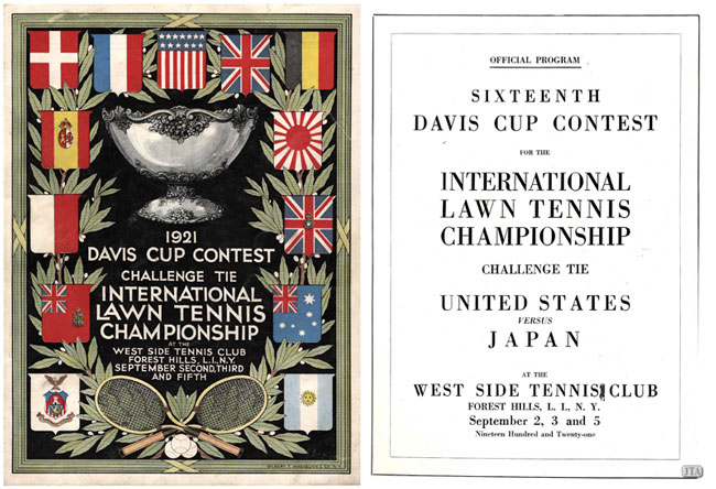 1921 DAVIS CUP TENNIS Rising Sun 旭日旗