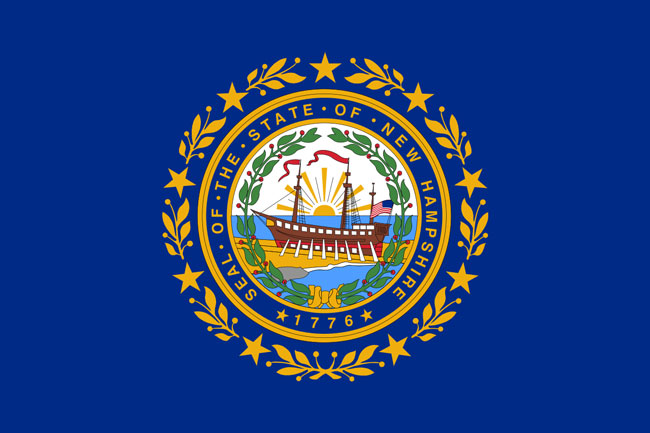 New Hampshire State Flag Rising Sun 旭日旗