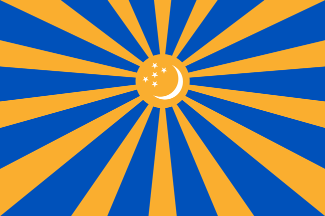 turkmenistan トルクメニスタン空軍旗 Rising Sun 旭日旗