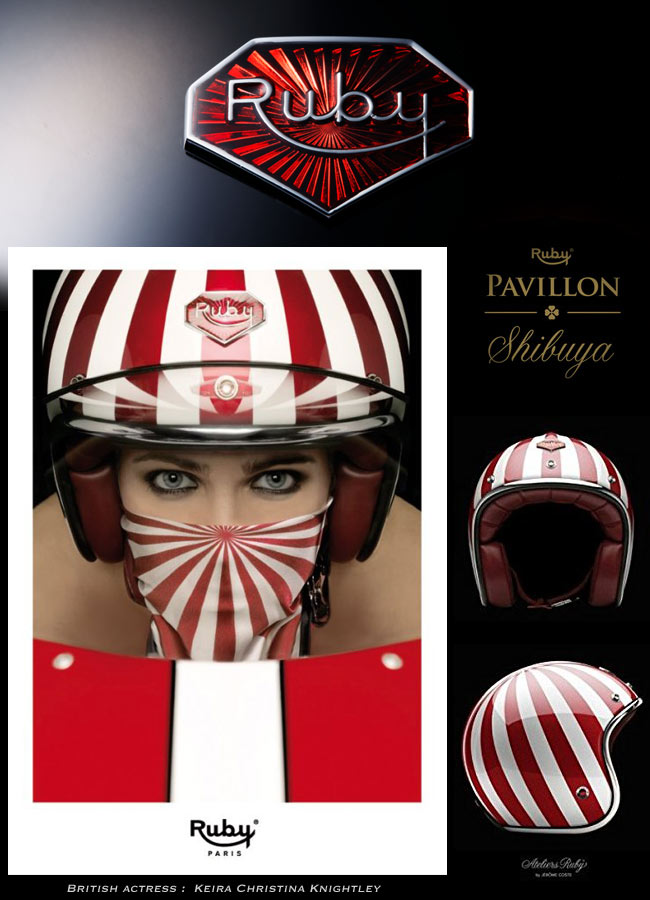 Ruby Helmet Pavillon SHIBUYA Keira Knightley Rising Sun 旭日旗