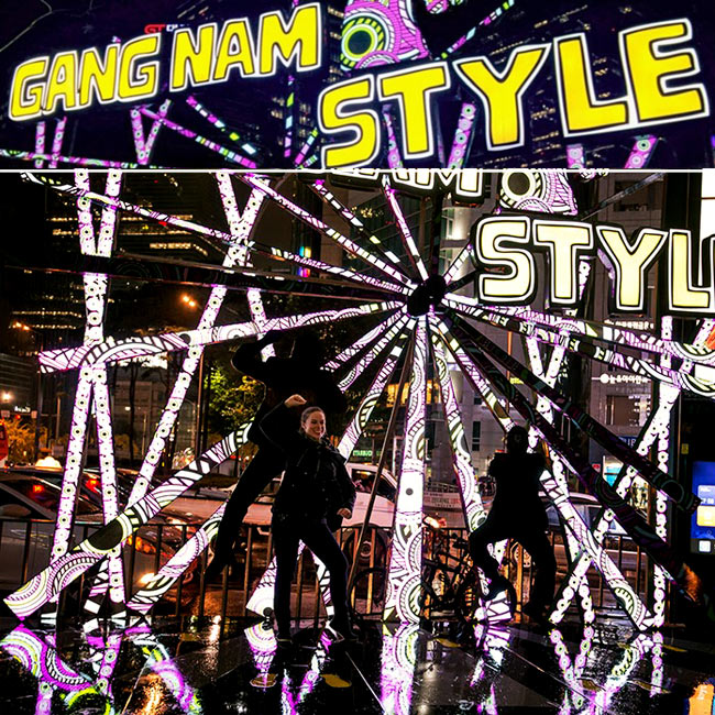 Gangnam Style Horse Dance Stage 江南駅 Rising Sun 旭日旗
