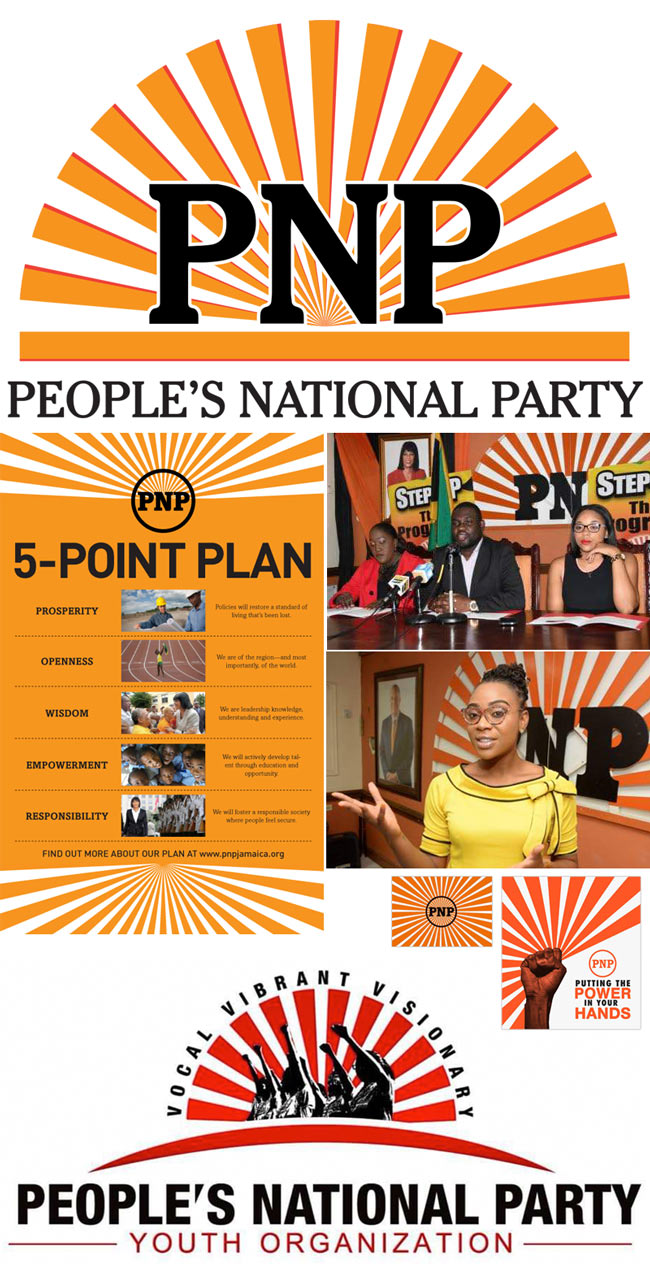 Jamaica, People's National Party (PNP)  Rising Sun 旭日旗