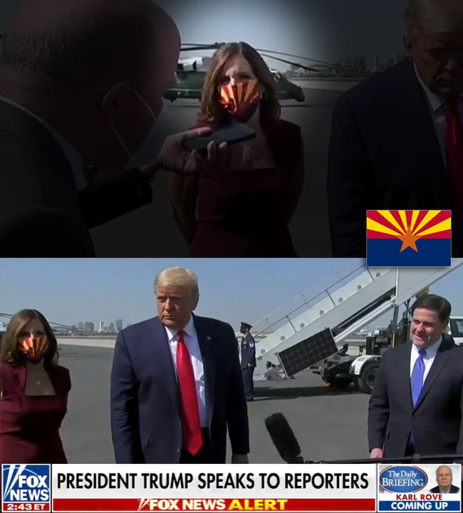 Trump Arizona トランプ大統領 Rising Sun 旭日旗