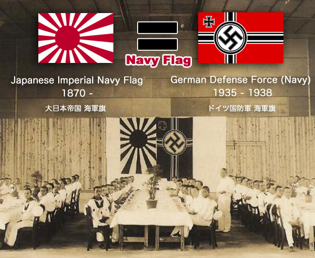 日本海軍の旭日旗、ナチスドイツ海軍旗